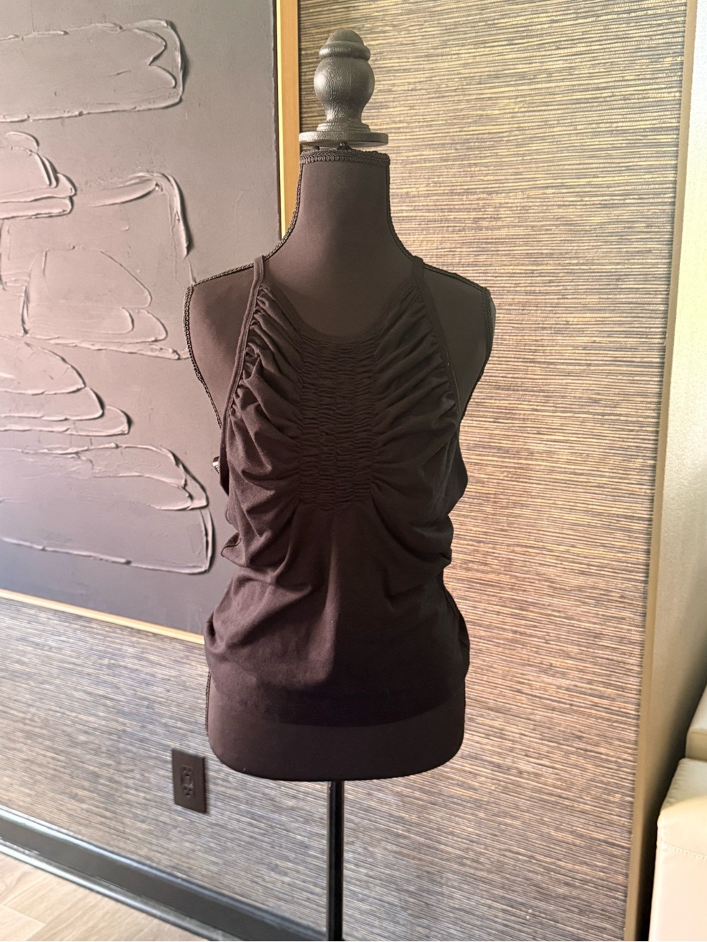 Bisou Bisou Tie behind neck black top - open back, super cute for summer!
